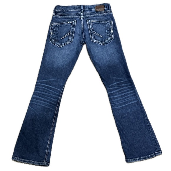 👖🎸 BKE Fulton Low Rise Bootcut Jeans | Distressed Blue Denim | Women’s Sz 28R - Picture 2 of 5